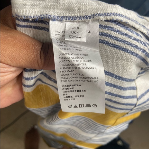 Maeve Anthropologie Skirt Striped Wrap Midi Lagenlook Coastal - Picture 9 of 13